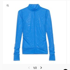 Lululemon mock neck sheer thrill shirt